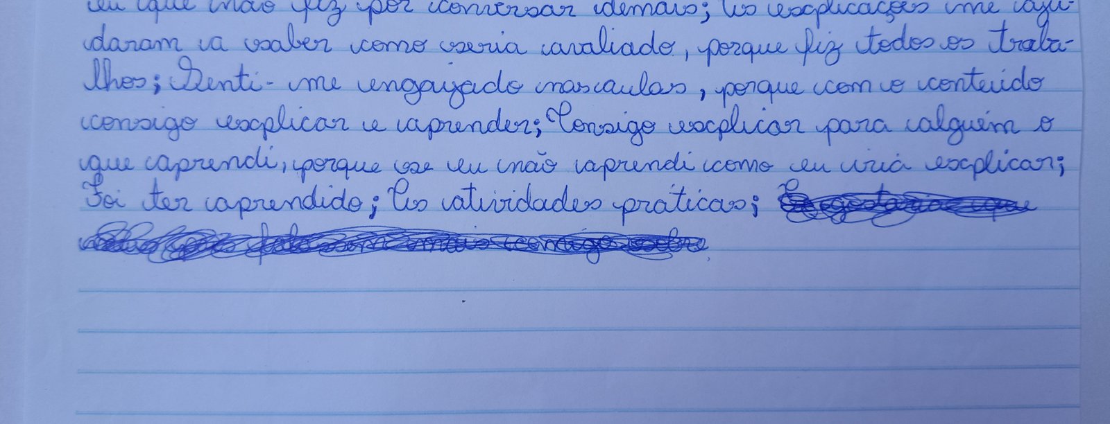 Print da resposta original do aluno